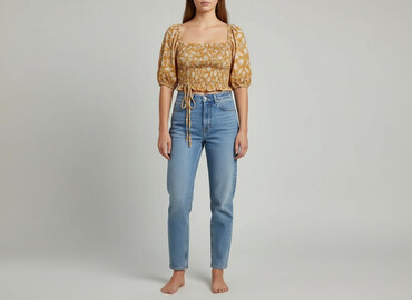 croop koszulka: PULL&BEAR, Bluzka damska, rozmiar M