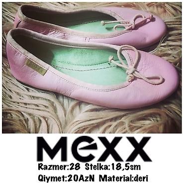Детская обувь: Razmer:28 Stelka:18,5sm Qiymet:20AzN Material:deri Brend:Mexx — 1