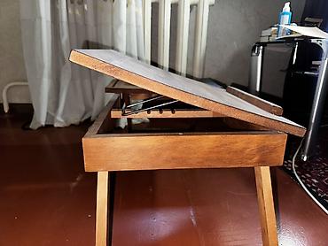 study table: Складной столик-трансформер из массива дерева для работы и еды в — 3