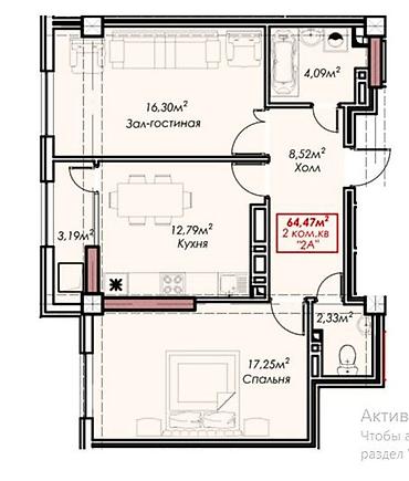 Продажа квартир: 2 комнаты, 65 м², Элитка, 15 этаж, Евроремонт — 16