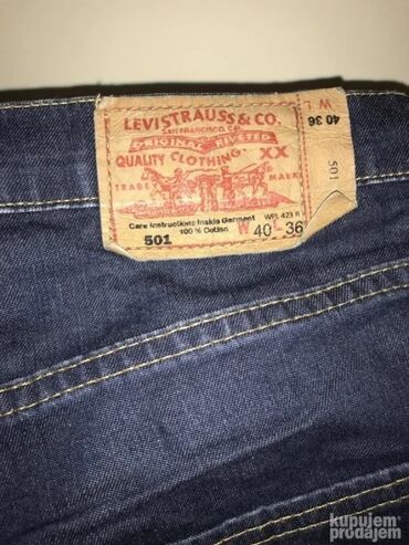 Farmerke: LeviS farmerice 38 - 40 / 2 kom. NOVE 100% cotton Polustruk 52cm — 1