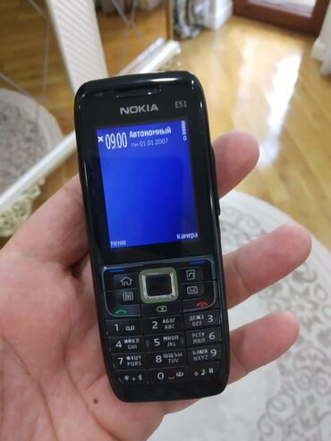 telefon alan: Nokia E51, rəng - Qara, Düyməli