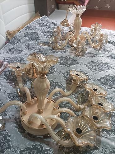 İşıqlandırma: Çılçıraq, 10 və daha çox lampa, Şüşə — 1