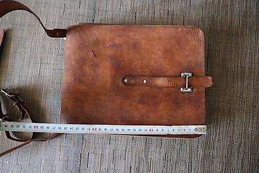 Антиквариат: Офицерский/полевой кожаный планшет 1940х гг. Состояние на фото, следы — 14