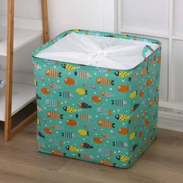 дедский мир: Текстильная большая корзина для хранения детских игрушек и вещей