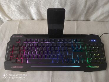 Klaviaturalar: Rampage oyun klaviatura 4 knopka proqramla ve 9 eded isiq funksiyali — 2