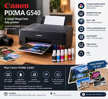 telefon plataları: Canon PIXMA G540 – 6 rəngli MegaTank foto printer(yeni) Əsas — 1