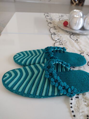 обувь пума: Домашние тапочки 37.5, цвет - Синий