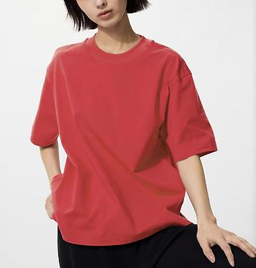 Футболка, Оверсайз, Uniqlo, Хлопок, Новый, L