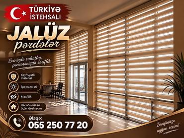 Şirkətimiz tərəfindən təqdim olunan Türkiyə istehsalı jalüz pərdələr