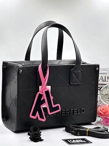 bordo mona torba: Karl Lagerfeld ženska torba – - Materijal: veštačka koža sa reljefnim — 1