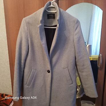 pol palto: Palto, Bershka, XS, rəng - Boz — 4