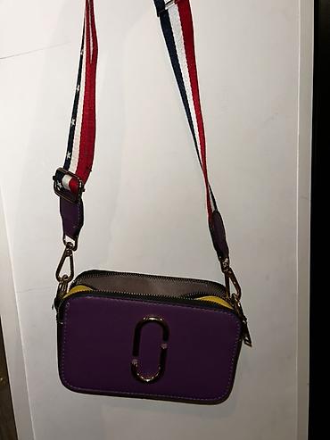 bts canta: Çiyin çantası – mini “camera bag” formatı - Rəng: bənövşəyi ön hissə — 3