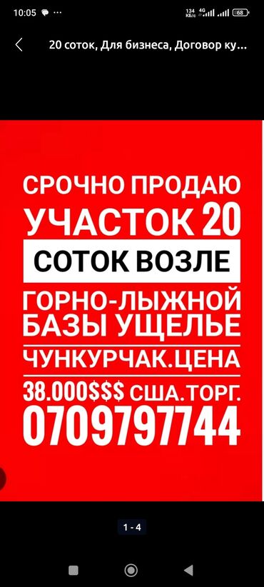 Продажа участков: 20 соток, Для бизнеса