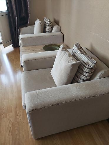 teze mebel: İşlənmiş, Divan, 2 kreslo, Bazasız, Açılmayan — 6