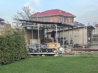 Мебель: Металлический навес с крышей из профнастила - Конструкция: сварной — 3