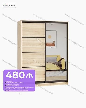 skaflar: Düz dolab, Yataq otağı üçün, Paltar üçün, Kupe, Korpuslu, 2 qapılı — 1