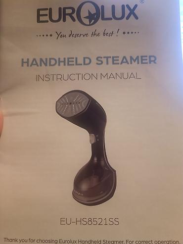 eurolux utuleri: Eurolux Handheld Steamer EU‑HS8521SS Kompakt əl buxar ütüsü – — 1