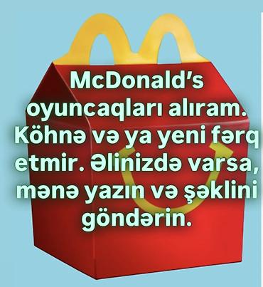 ucuz toyuq satisi: Mcdonald qiymet 3 - 5 azn arasi. minimum zakaz 15 azn Barter — 7
