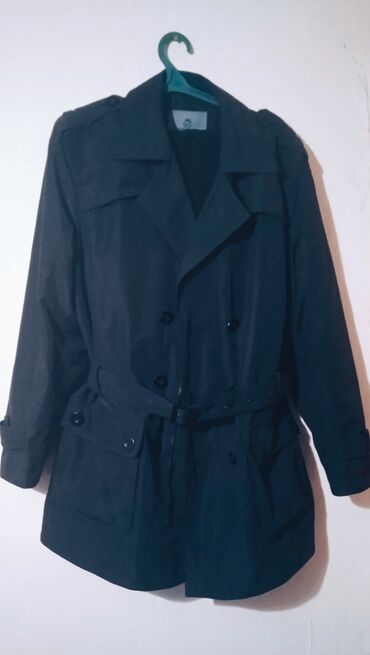 одежда мужской: Плащ 4XL (EU 48), цвет - Черный