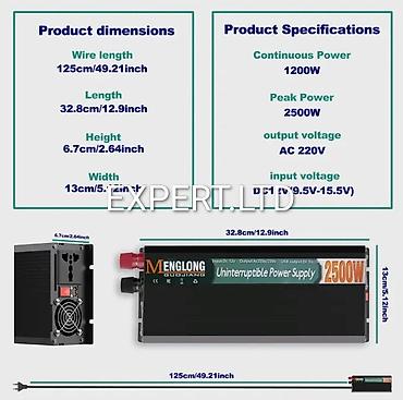 İnverterlər: Yeni Inverter, 3000-5000 Vt, 12 - 220 volt, Ünvandan götürmə, Ödənişli çatdırılma, Rayonlara çatdırılma — 12