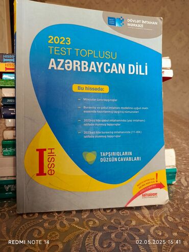 Testlər: İkinci əldir. Qiymət 4 manat. Bakıda yaşayanlar müraciət etsin