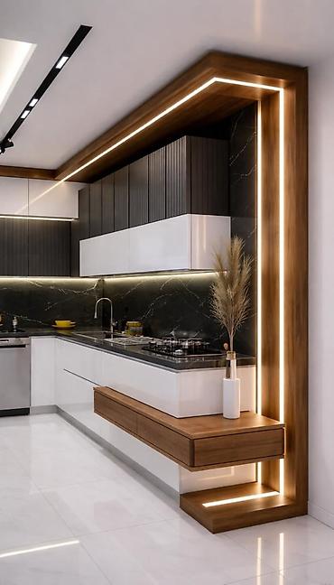 silver kitchen: Кухня от 9 000 сом/м² | 3D проект бесплатно Премиальная мебель от — 1
