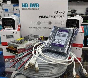 Videomüşahidə: Kamera dəsti̇ 1-eded 4 port dvr 4-eded 1080p kamera 1-eded 500 gb hdd