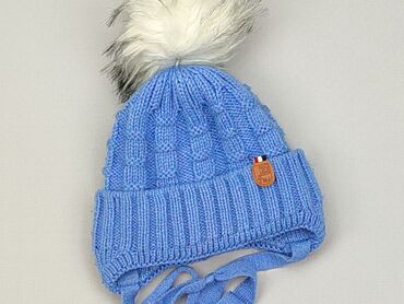 błękitna czapka zimowa: Hat, 38-39 cm, condition - Very good