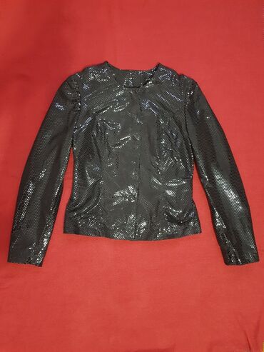 кожа куртки: Куртка L (EU 40), цвет - Черный