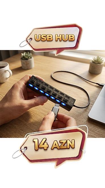 kompüter: USB HUB 7 portlu 🔌 Bütün cihazlarını eyni anda qoş! Rahat — 2