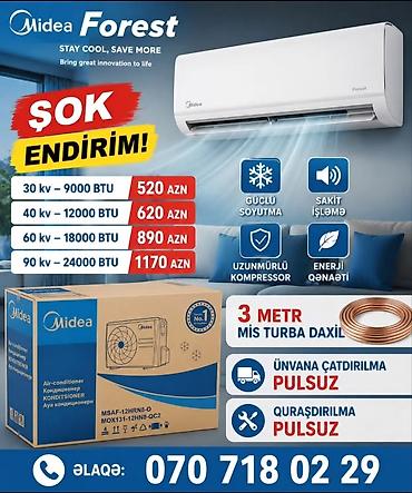 кондиционер бу с установкой: Kondisaner anbardan satiş.30-35kv -480 azn.Qimləetlər aşagina — 8
