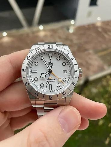 Ručni satovi: San Martin SN0054-G GMT - Bela - Tudor Black Bay Pro — 2