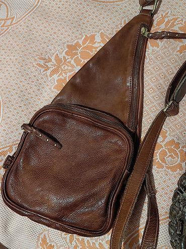 Поясные сумки, бананки: Сумка из натуральной телячьей кожи,цвет коричневый,"Арт Винтаж" сумка — 5