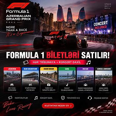 Formula 1 Azərbaycan Qran Prisi – bilet satışı! Hər tribuna biletinə