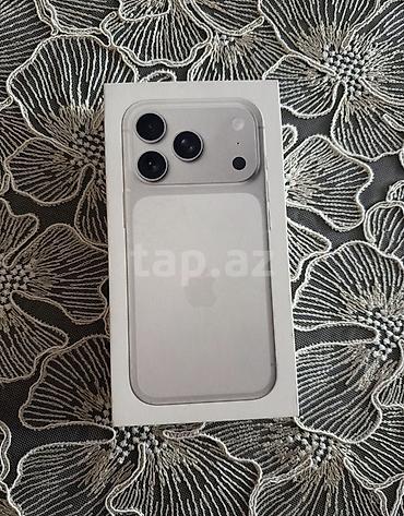 IPhone 17 Pro, 512 GB, White Titanium, Face ID lalafo.az -da IPhone 17 Pro, 512 GB, White Titanium, Face ID