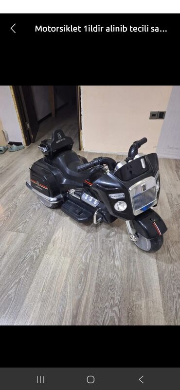 детские мотоциклы на аккумуляторе: Uşaq üçün elektrikli motosiklet – klassik kruizer stilində, qara
