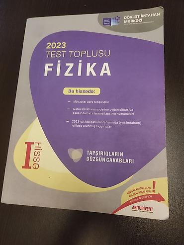 ekspress bank: Məhsul: 2023 Test Toplusu – Fizika (I hissə) Təsvir: - Nəşr: Dövlət — 1