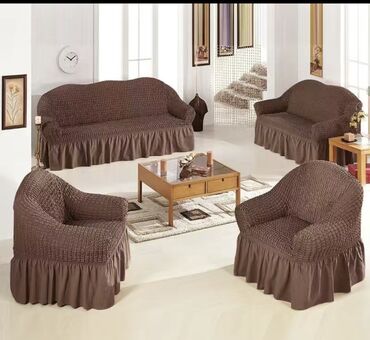 чехлы на диваны: Новый чехол на диван и 2кресла. 1700сом акция