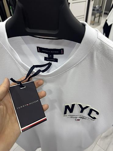 tommy helfiger: Мужская футболка, S, M, L, Tommy Hilfiger, Новый, цвет - Белый, Самовывоз — 2