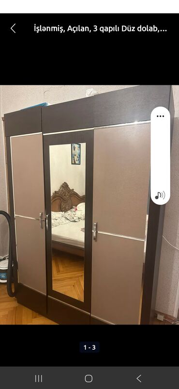 Dolablar: 3 qapılı Düz dolab, Qarderob, paltar dolabı, Azərbaycan