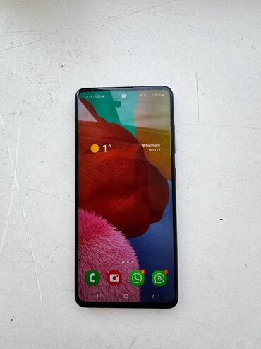 honor ucuz telefon: Samsung Galaxy A51, 64 GB, rəng - Qara, Barmaq izi, İki sim kartlı