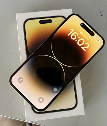 iphone satın almaq: IPhone 14 Pro, 128 GB, Qızılı, Zəmanət, Barmaq izi, Face ID