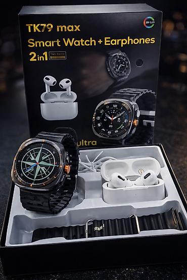 TK79 Max Smart Watch + Qulaqlıq Seti (2 in 1) Brend: No Brand Model