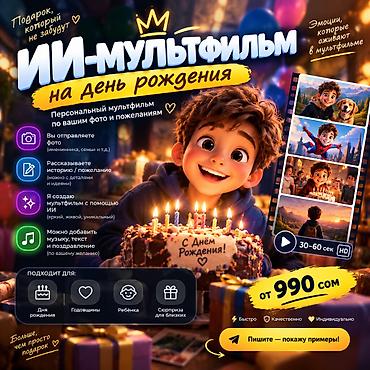 Обучение, курсы: 🎬 МУЛЬТФИЛЬМ НА ДЕНЬ РОЖДЕНИЯ 🎂✨ Хотите подарить человеку что-то — 1