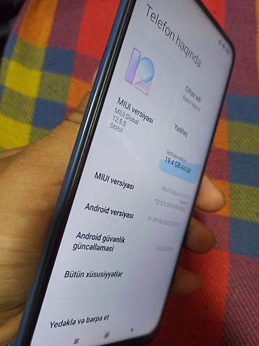 iphone 13 pro korpus: Redmi Note 9, 64 GB, rəng - Mavi, Barmaq izi — 5