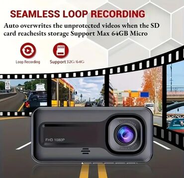 Videoreqistratorlar: Videoreqistratorlar, Yeni, Zərbə sensoru ilə, 128 gb, Çin, Ödənişli çatdırılma — 5