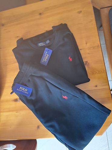 Gornji i donji deo: Polo Ralph Lauren trenerka.Nova sa etiketama.Crne boje,sa crvenim — 11