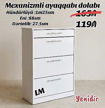 hidrofor su pompasi: Yeni, 4 qapılı, Ağ, Taxta Ayaqqabı dolabı — 1