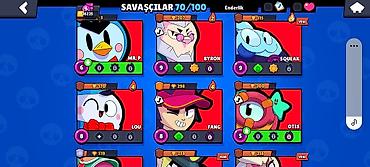 frida aksesuar sirketi: Brawl Stars hesabı – 70/100 döyüşçü, 17 min kupa Ümumi: - Hesabda 70 — 5